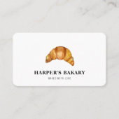 Moderne bakkerij Croissant Professional Logo Visitekaartje (Voorkant)