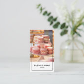 Moderne Bakkerij Custom Foto QR-code Visitekaartje (Staand voorkant)