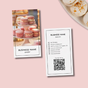Moderne Bakkerij Custom Foto QR-code Visitekaartje