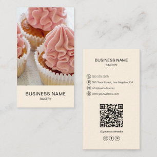 Moderne Bakkerij Custom Photo Cream Visitekaartje