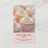 Moderne Bakkerij Custom Photo Pink Klantenkaartje (Voorkant)