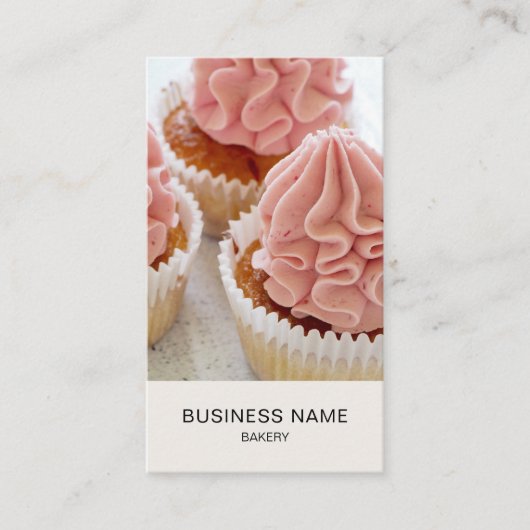 Moderne Bakkerij Custom Photo Visitekaartje (Voorkant)