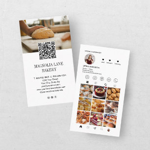 Moderne Bakkerij Foto Instagram Zakelijke Kaart Visitekaartje