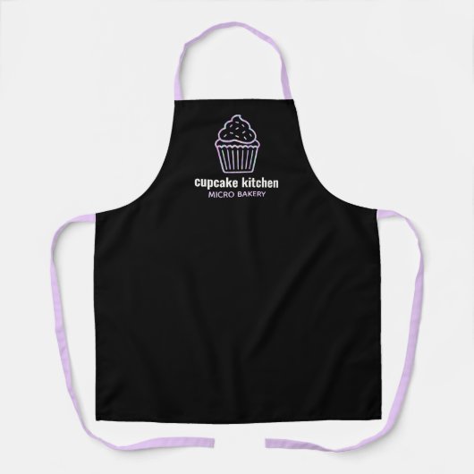 moderne bakkerij genaamd iridescent cupcake schatt schort (Voorkant)