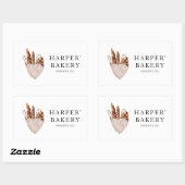 Moderne Bakkerij Professional Logo Rechthoekige Sticker (Vel)