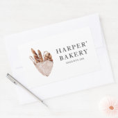 Moderne Bakkerij Professional Logo Rechthoekige Sticker (Envelop)