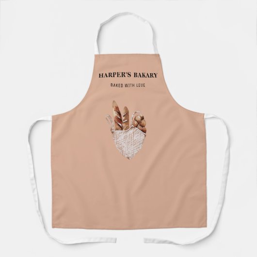 Moderne Bakkerij Professional Logo Schort (Voorkant)