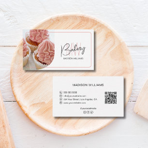 Moderne bakkerij QR-code Visitekaartje