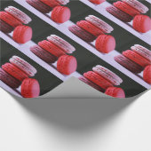 Moderne Bakkerij Roze Franse Macaron Cadeaupapier (Hoek)