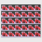 Moderne Bakkerij Roze Franse Macaron Cadeaupapier (Vlak)