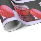 Moderne Bakkerij Roze Franse Macaron Cadeaupapier (Rol Hoek)
