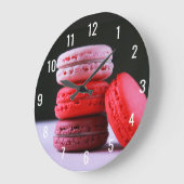 Moderne Bakkerij Roze Franse Macaron Grote Klok (Hoek)
