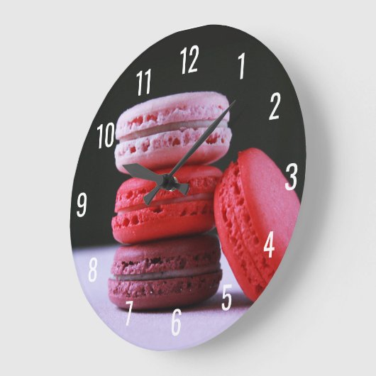 Moderne Bakkerij Roze Franse Macaron Grote Klok (Hoek)