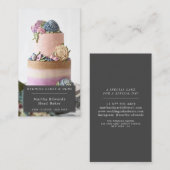 Moderne bakkerij rustieke bruidstaart fotografie visitekaartje (Voorkant / Achterkant)