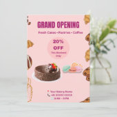Moderne bakkerij uitnodiging (Staand voorkant)