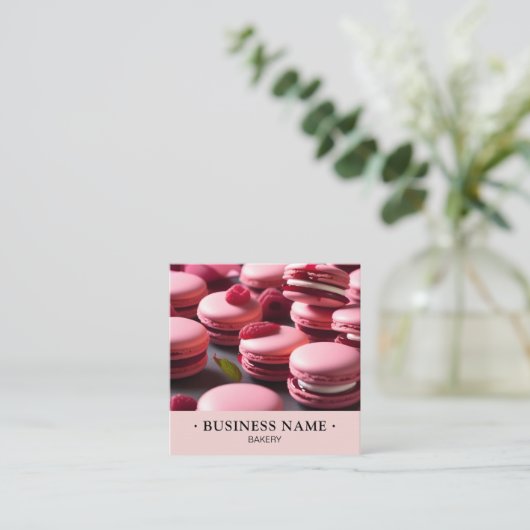 Moderne bakkerij vierkante visitekaartje (Staand voorkant)