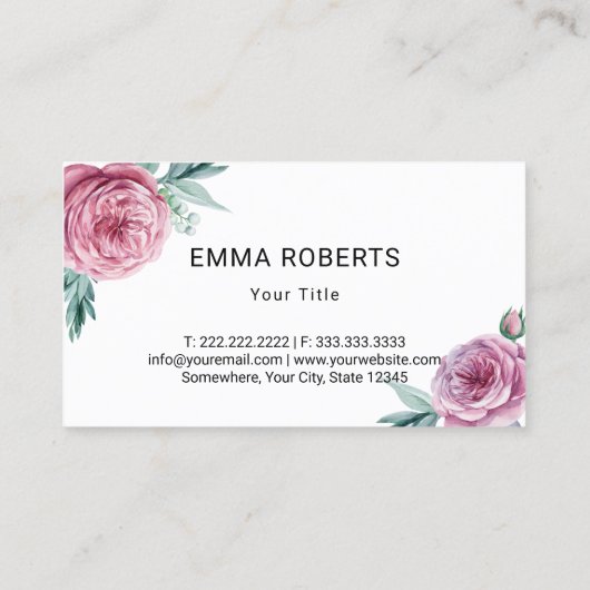 Moderne bakkerij visitekaartje (Achterkant)