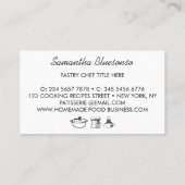 Moderne bakkerij zelfgemaakt voedsel visitekaartje (Achterkant)
