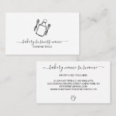 Moderne bakkerij zelfgemaakte voedselrecepten visitekaartje (Voorkant / Achterkant)