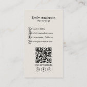 Moderne bakkerijchef visitekaartje (Achterkant)