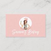 Moderne bakkerijdiensten voor dames en heren Roze Visitekaartje (Voorkant)