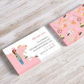 Moderne  bakkerijdiensten voor dames en heren Roze Visitekaartje