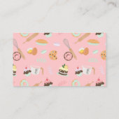 Moderne  bakkerijdiensten voor dames en heren Roze Visitekaartje (Achterkant)