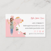 Moderne  bakkerijdiensten voor dames en heren Roze Visitekaartje (Voorkant)