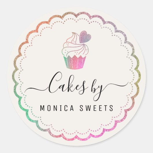 Moderne bakkerijindustrie ronde sticker (Voorkant)