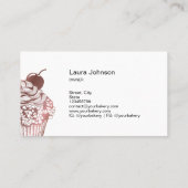 Moderne bakkerijkoek Kaas voor keukens Visitekaartje (Achterkant)