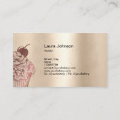 Moderne bakkerijkoek Kaas voor keukens Visitekaartje (Achterkant)