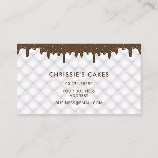 moderne bakkerijkoek visitekaartje (Achterkant)