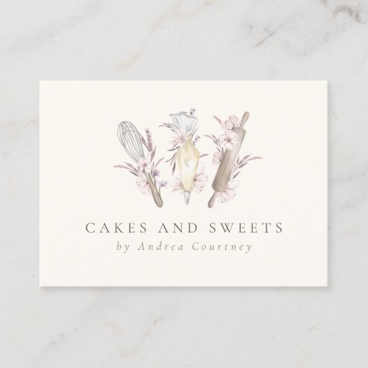Moderne bakkerijproducten voor bakkerij visitekaartje (Voorkant)