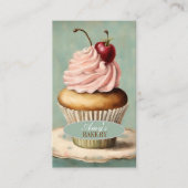 Moderne  bakkerstaart bakkerij cupcake visitekaartje (Voorkant)
