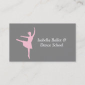 Moderne Ballerina Ballet en Dansstudio Grijs Visitekaartje (Voorkant)