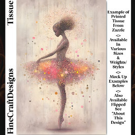 Moderne ballerina, glitter en Stippen DN4L Decoupa Tissuepapier