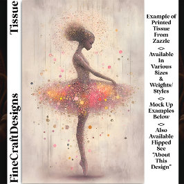 Moderne Ballerina, Glitters En Stippen DN4R Découp Tissuepapier