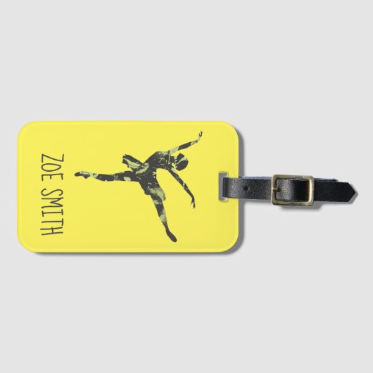 Moderne balletdanser moderne dans bagagelabel (Voorkant (horizontaal))