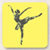 Moderne balletdanser moderne dans bier onderzetter (Voorkant)
