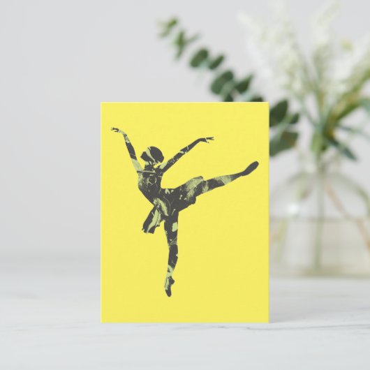 Moderne balletdanser moderne dans briefkaart (Staand voorkant)