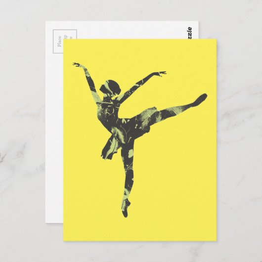 Moderne balletdanser moderne dans briefkaart (Voorkant / Achterkant)