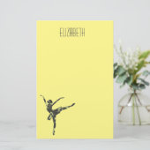 Moderne balletdanser moderne dans briefpapier (Staand voorkant)