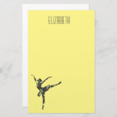 Moderne balletdanser moderne dans briefpapier (Voorkant / Achterkant)