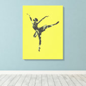 Moderne balletdanser moderne dans canvas afdruk (Insitu (Houten vloer))