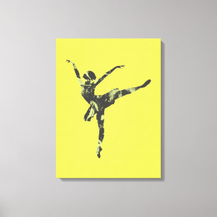 Moderne balletdanser moderne dans canvas afdruk