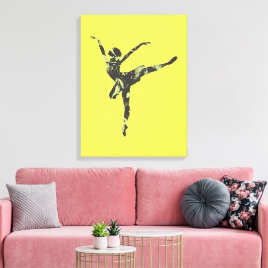 Moderne balletdanser moderne dans canvas afdruk (Insitu (Woonkamer))