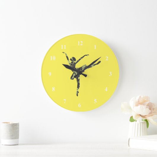 Moderne balletdanser moderne dans grote klok (Huis)