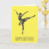 Moderne balletdanser moderne dans kaart (Gele Bloem)