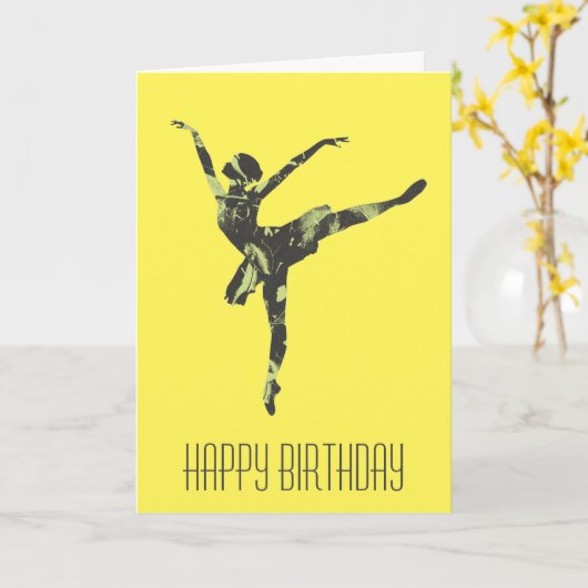 Moderne balletdanser moderne dans kaart (Gele Bloem)