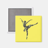 Moderne balletdanser moderne dans magneet (Voorkant / Achterkant)